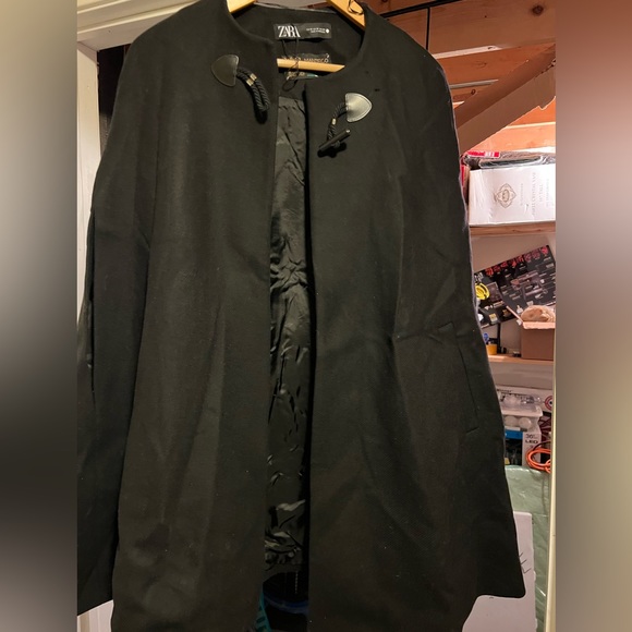 Zara x Italian MANTECO Wool Cape Coat - Picture 3 of 16